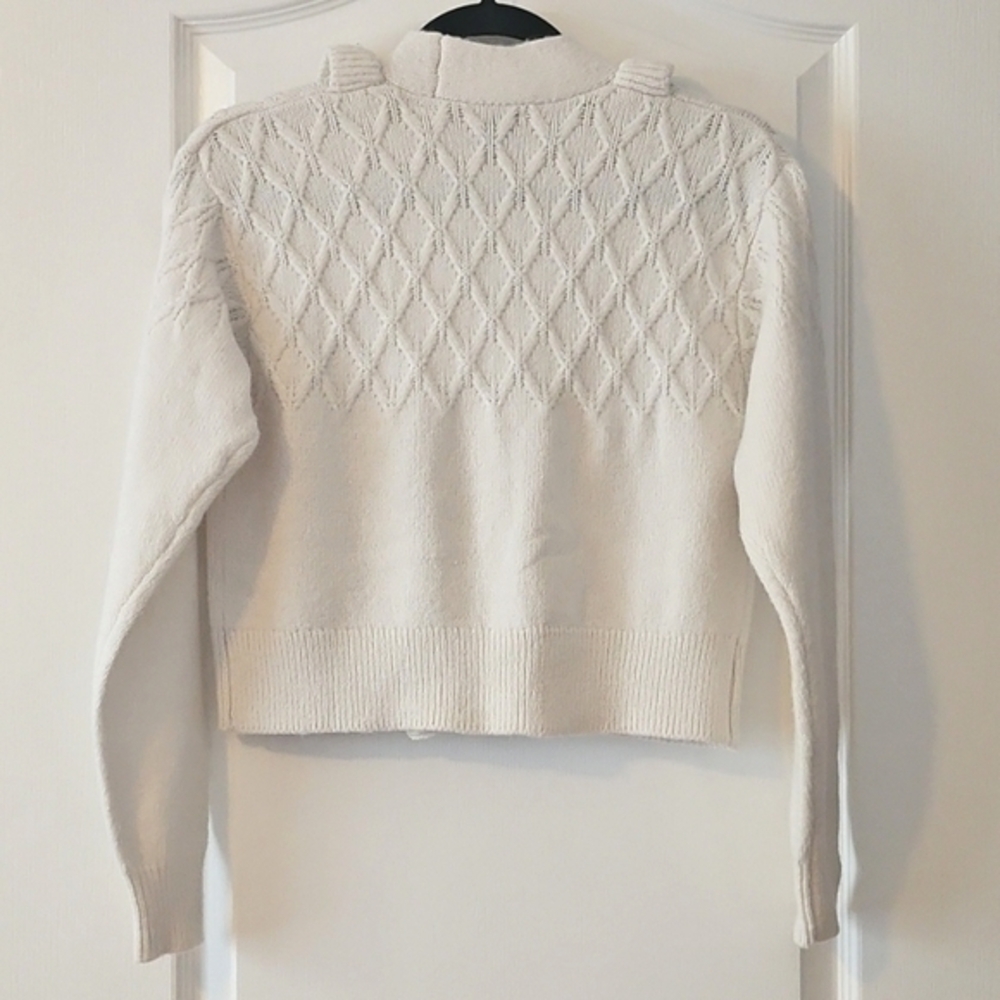 [NWT] Elie Tahari Ruffle Cropped Ruffle Cardigan - Picture 3 of 7